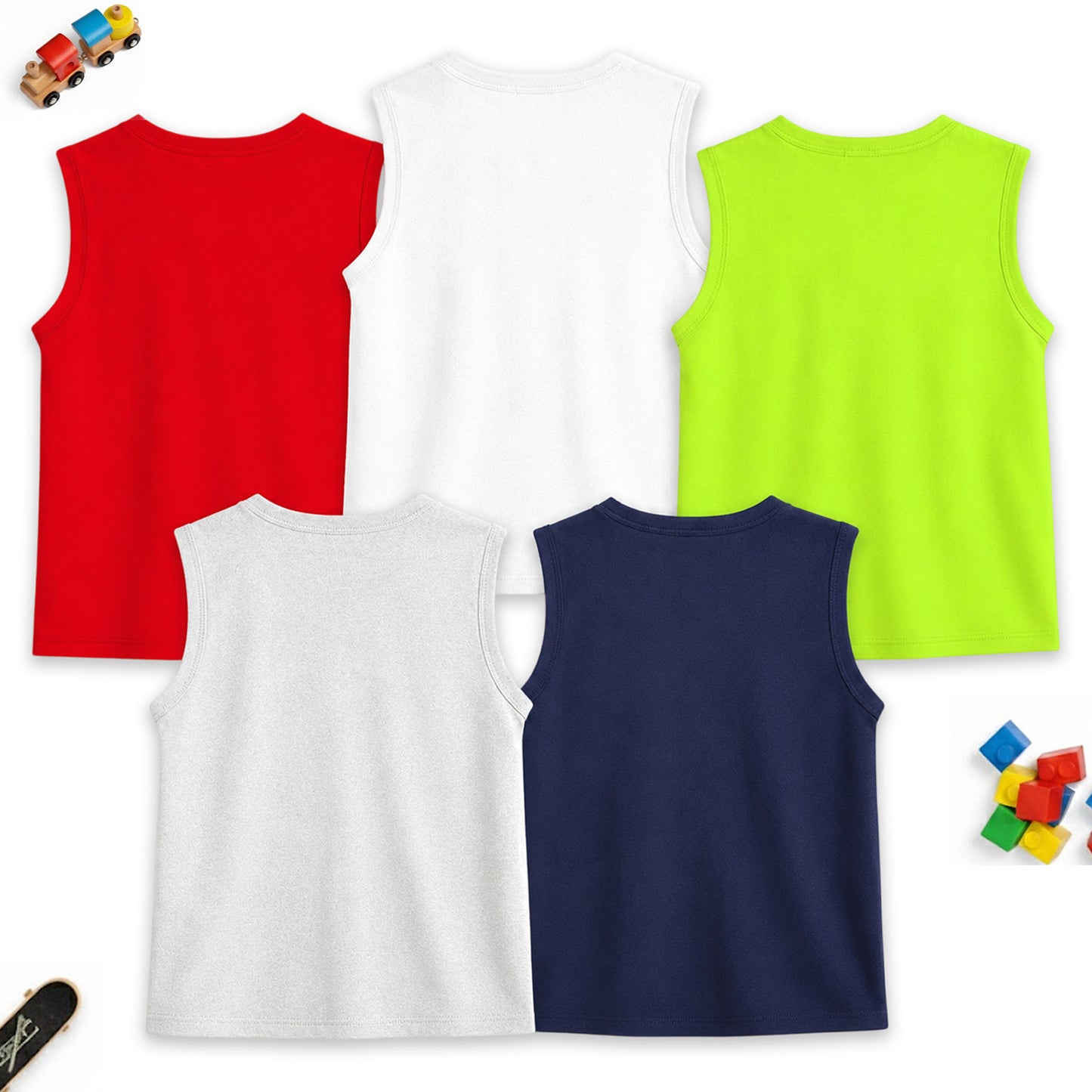 KUCHIPOO Boys Sleeves less T-Shirts