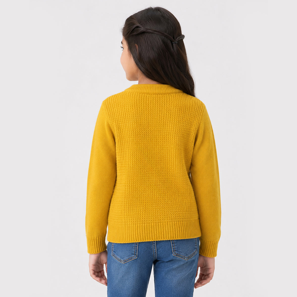 Kuchipoo Girls' Winter Wear Knitted Sweater | Full Sleeves Warm Pullover | Casual & Stylish Kids' Jumper