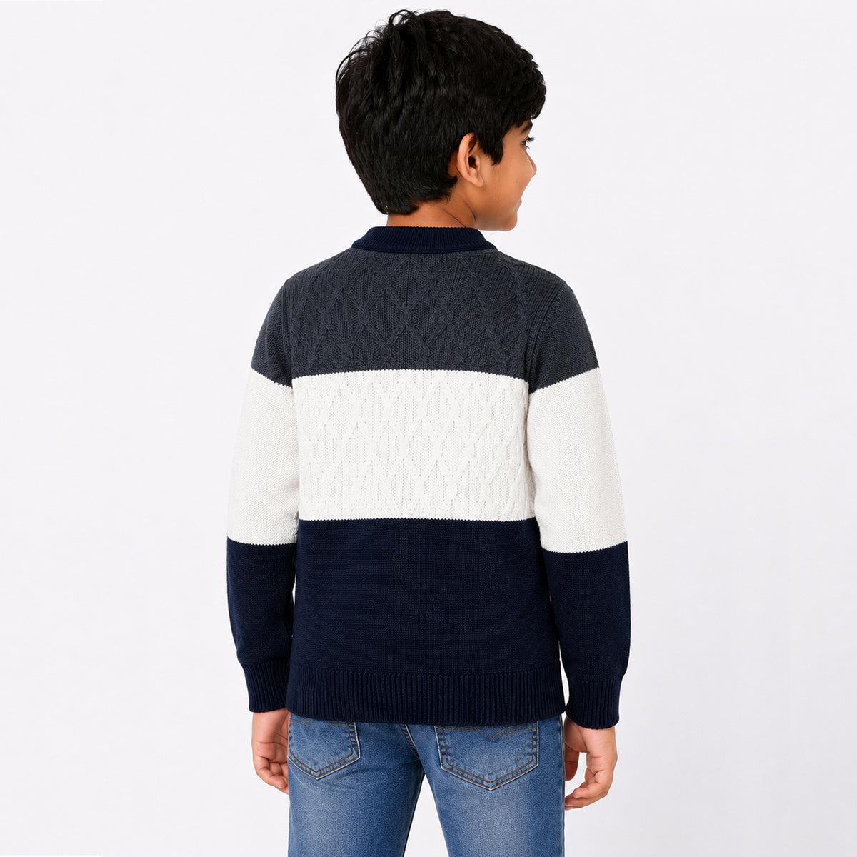 Kuchipoo Boys' Winter Wear Knitted Sweater | Full Sleeves Warm Pullover | Casual & Stylish Kids' Jumper