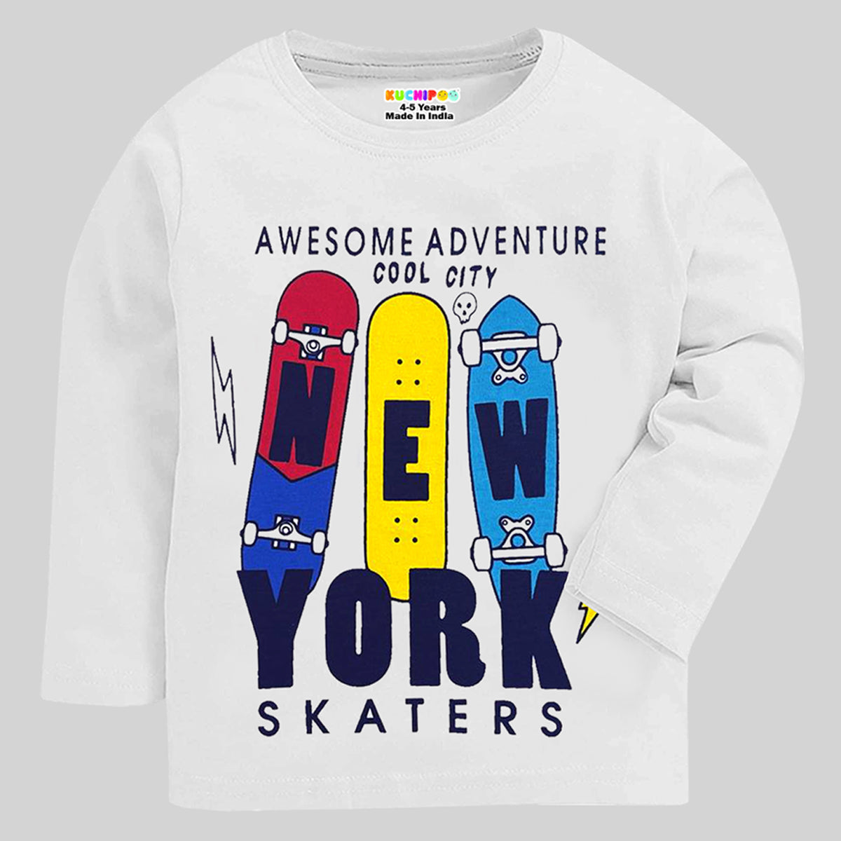 KUCHIPOO Boys Full Sleeves T-Shirts