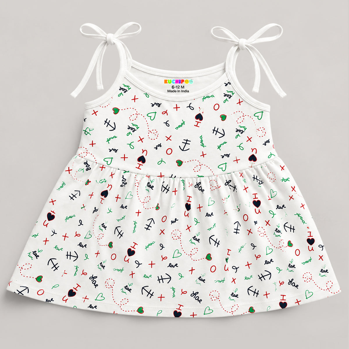 Kuchipoo Baby Girls 100% Cotton Frocks - Pack of 4