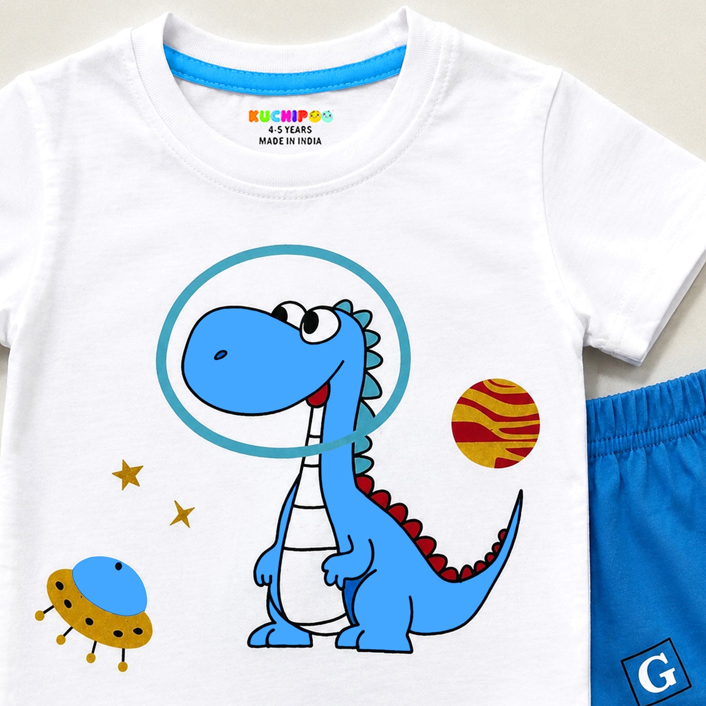 Kuchipoo Boys Cotton T-Shirt & Shorts | Printed Summer Wear Set | Soft & Comfortable Kids Clothing | Pack of 3