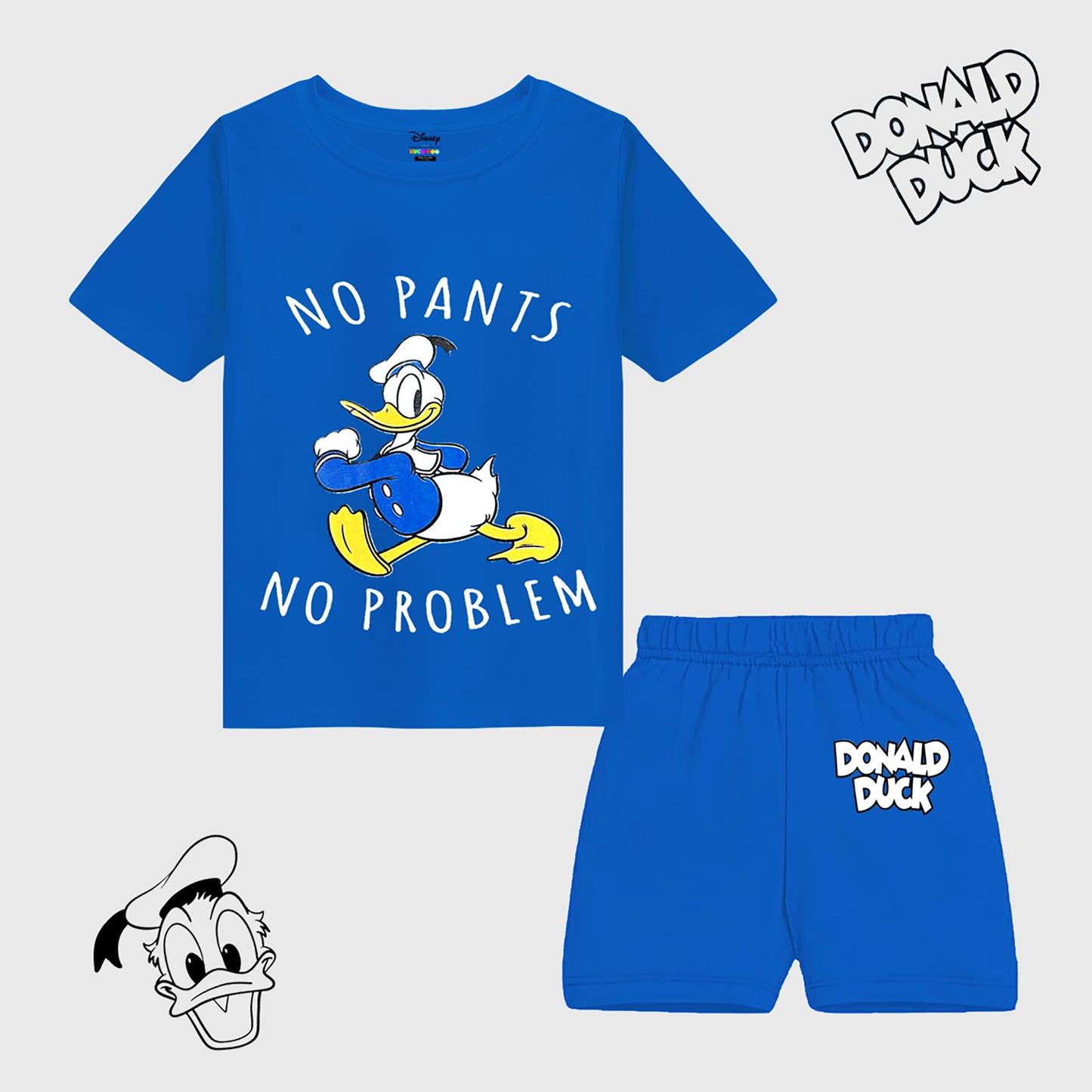 KUCHIPOO © Disney BOYS HALF SLEEVES T-SHIRTS AND SHORTS SET