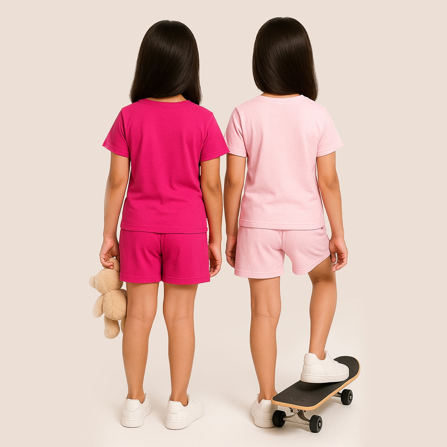 KUCHIPOO @Disney GIRLS HALF SLEEVES T-SHIRTS AND SHORTS SET.