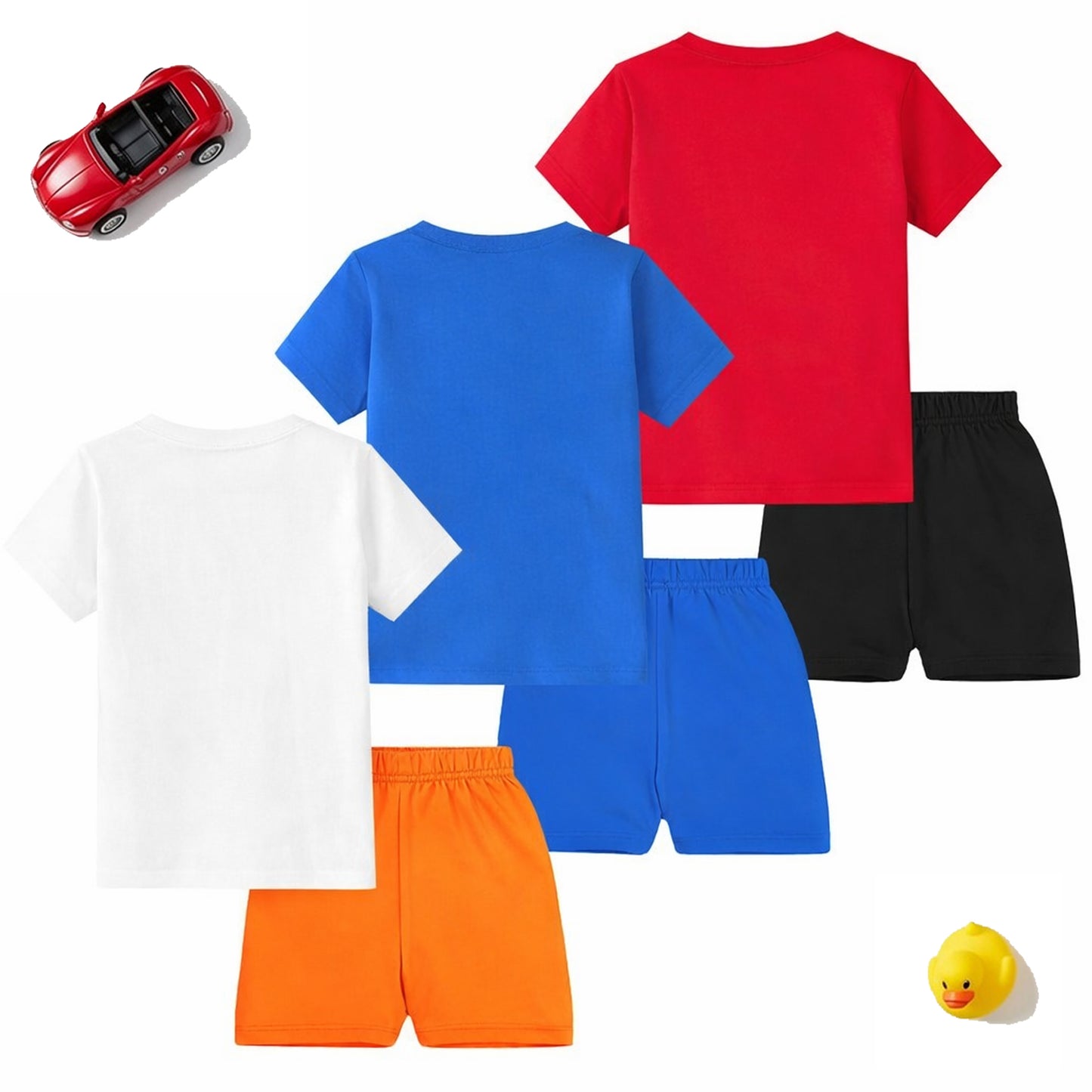 Kuchipoo © Disney Boys Regular Fit Cotton T-Shirts and Shorts Set - Pack of 3