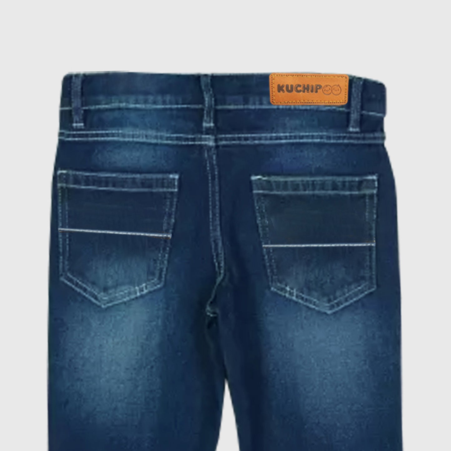 Kuchipoo Boys and Girls Regular Fit Denim Jeans