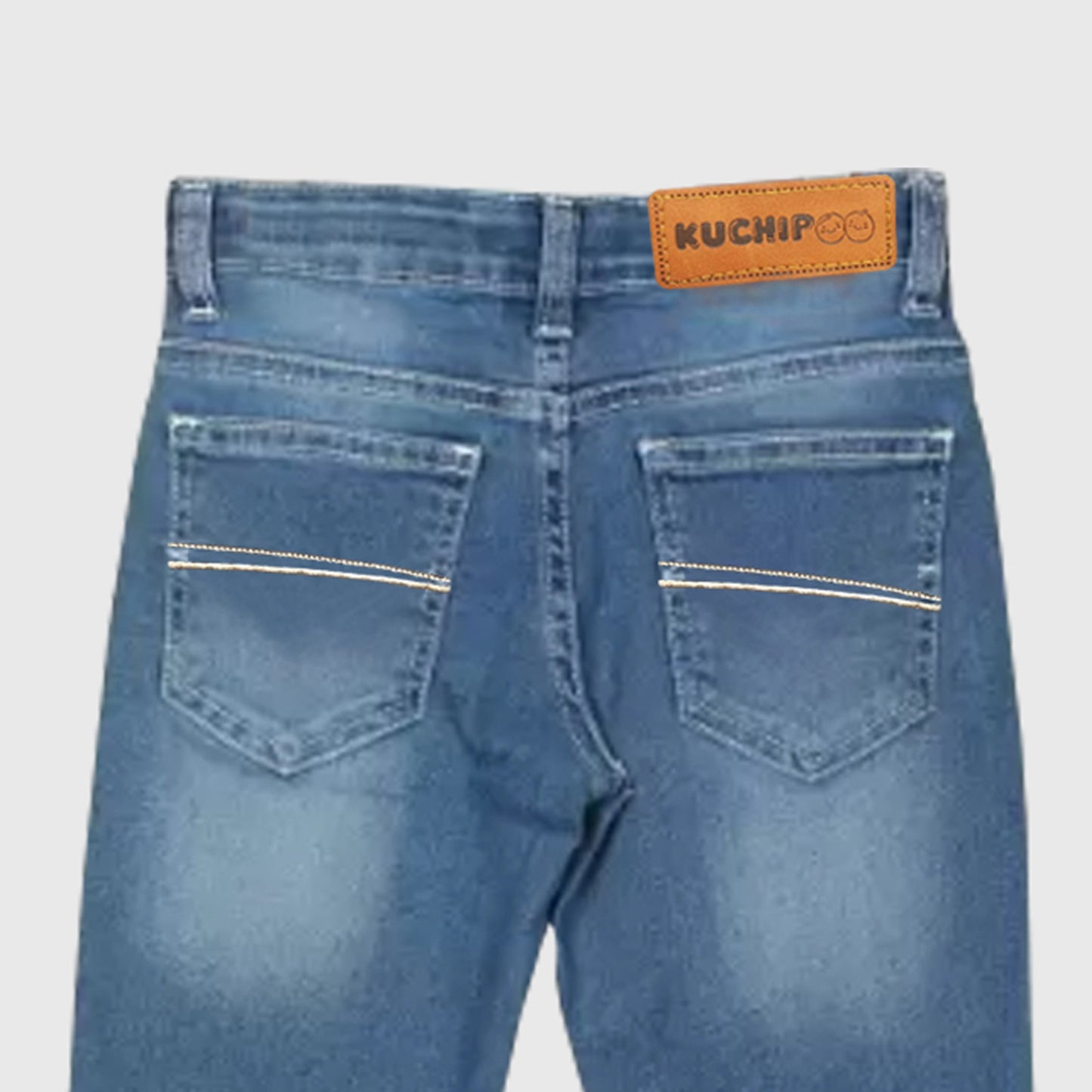 Kuchipoo Boys and Girls Regular Fit Denim Jeans