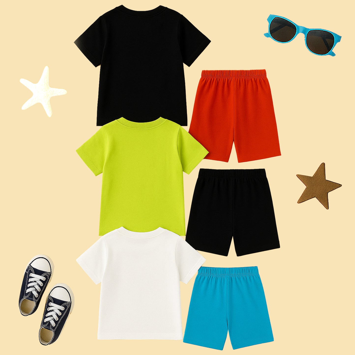 KUCHIPOO Baby Boys T-Shirts and Shorts Set.