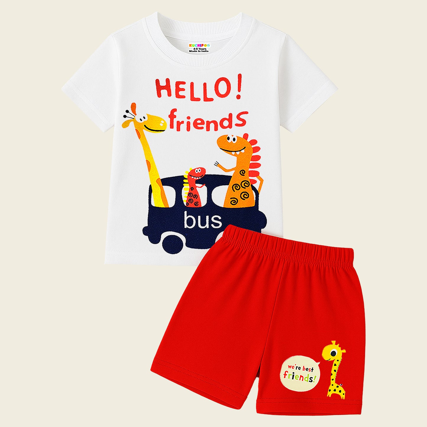 KUCHIPOO Baby Boys T-Shirts and Shorts Set