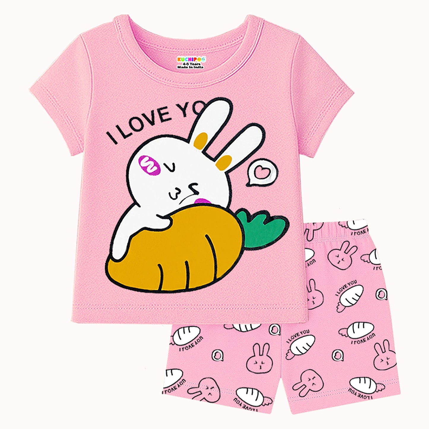 KUCHIPOO Baby Girls T-Shirts and Shorts Set