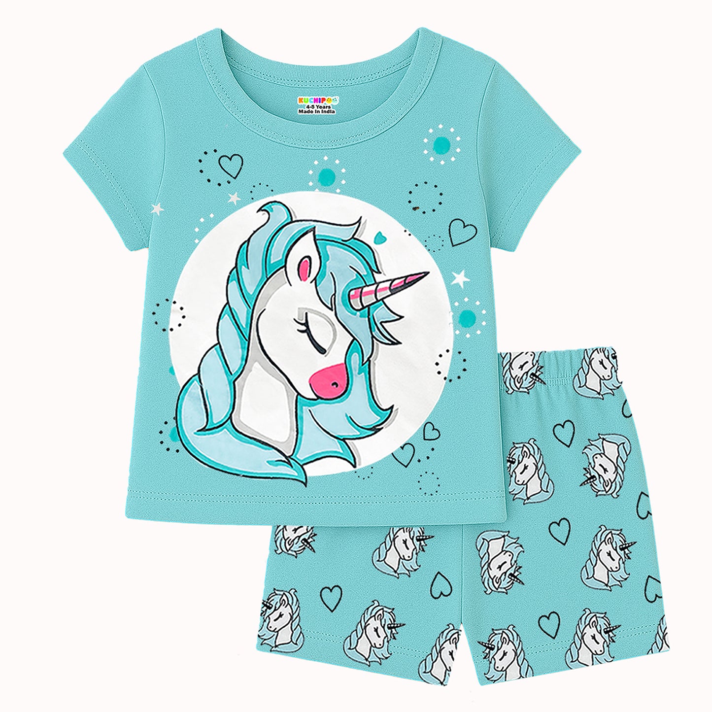 KUCHIPOO Baby Girls T-Shirts and Shorts Set