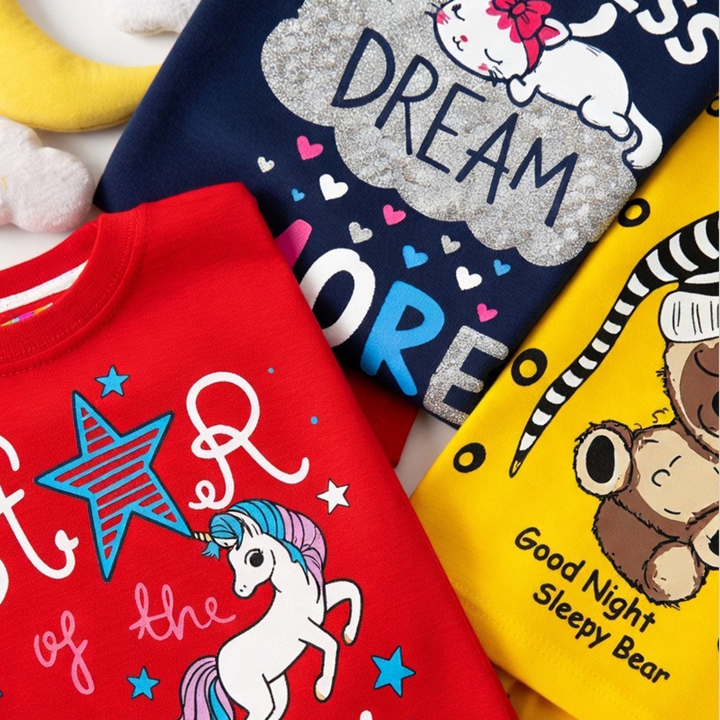 Kuchipoo Girls Cotton T-Shirt & Shorts | Printed Summer Wear Set | Soft & Comfortable Kids Clothing | Pack of 3