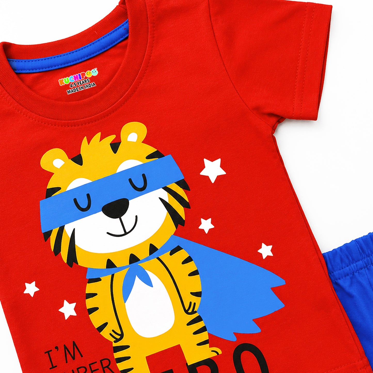Kuchipoo Boys Cotton T-Shirt & Shorts | Printed Summer Wear Set | Soft & Comfortable Kids Clothing | Pack of 3