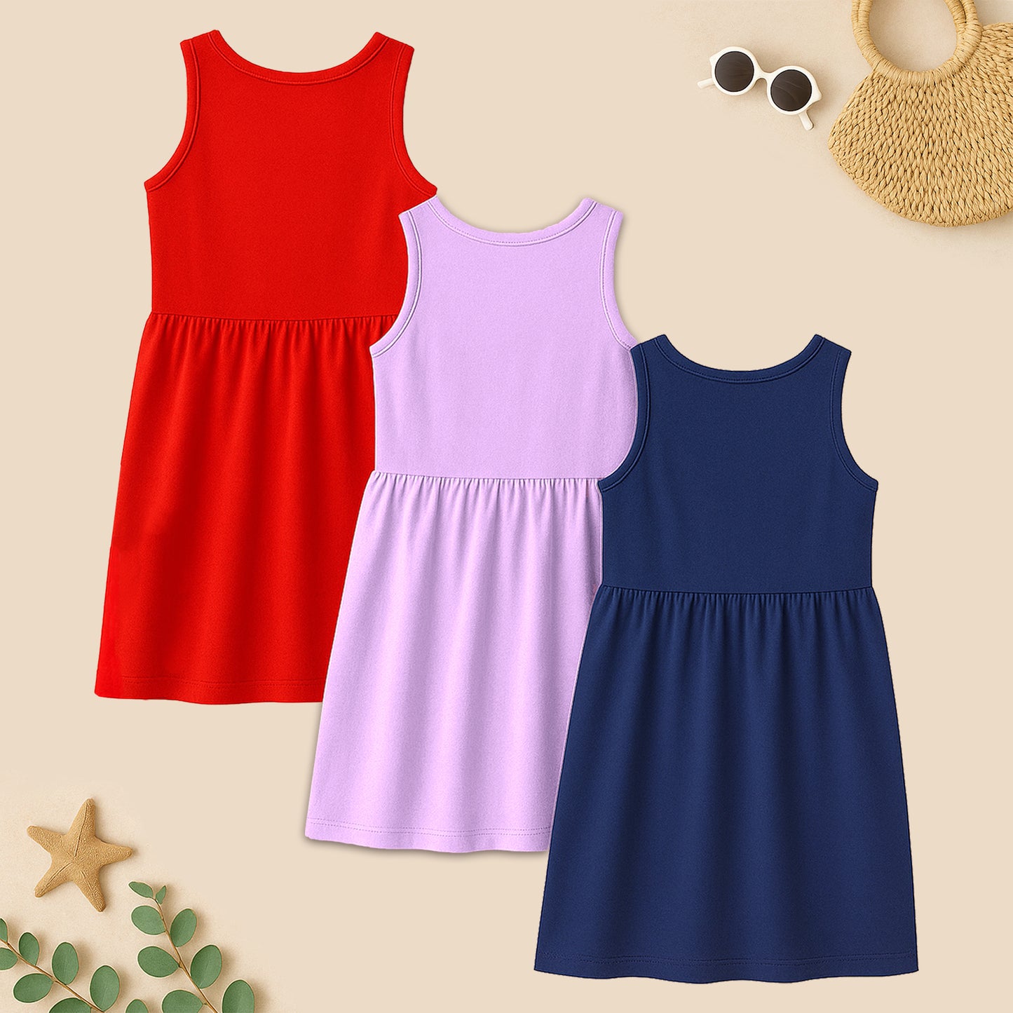 Kuchipoo Girls Regular Fit Sleeveless Dress