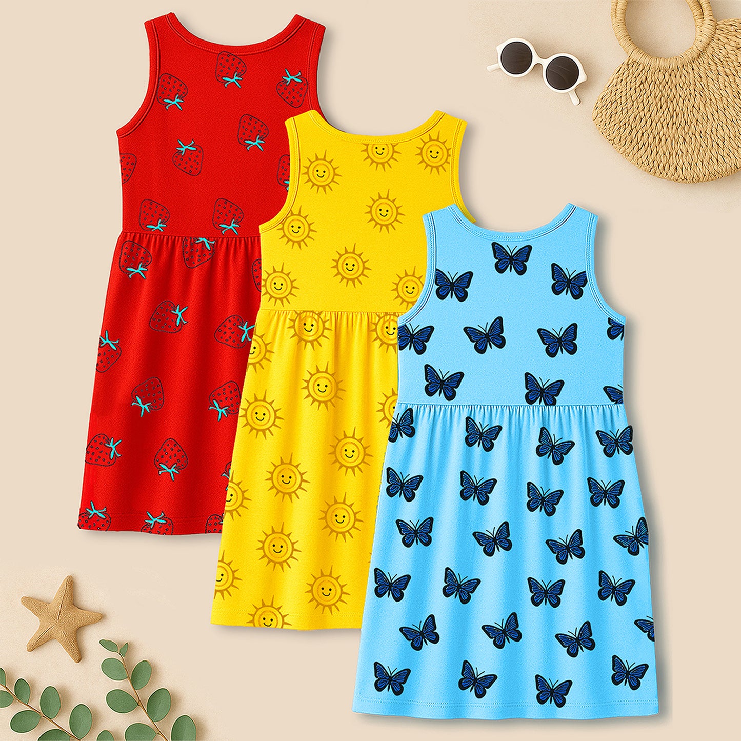 Kuchipoo Girls Regular Fit Sleeveless Dress