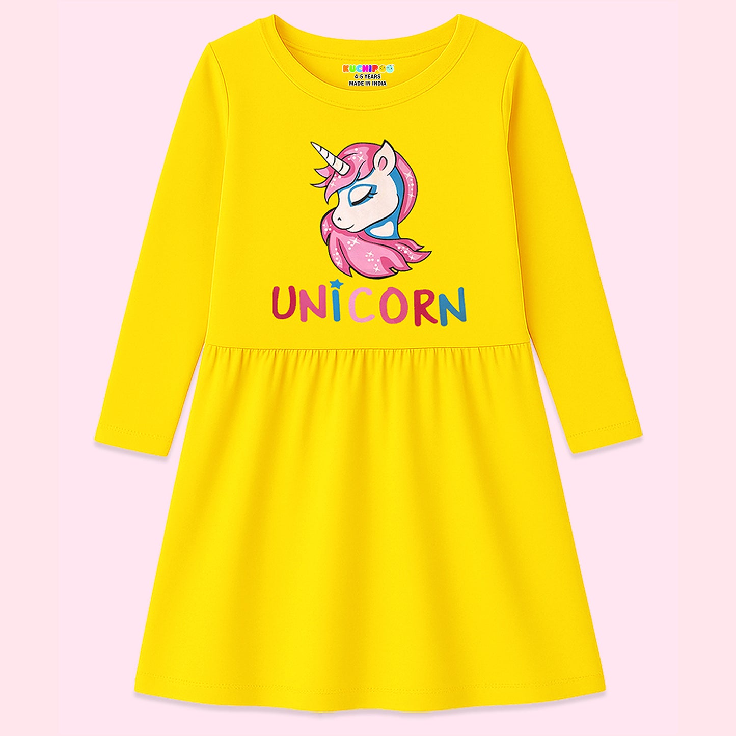 Kuchipoo Girls Regular Fit Full Sleeves Dress