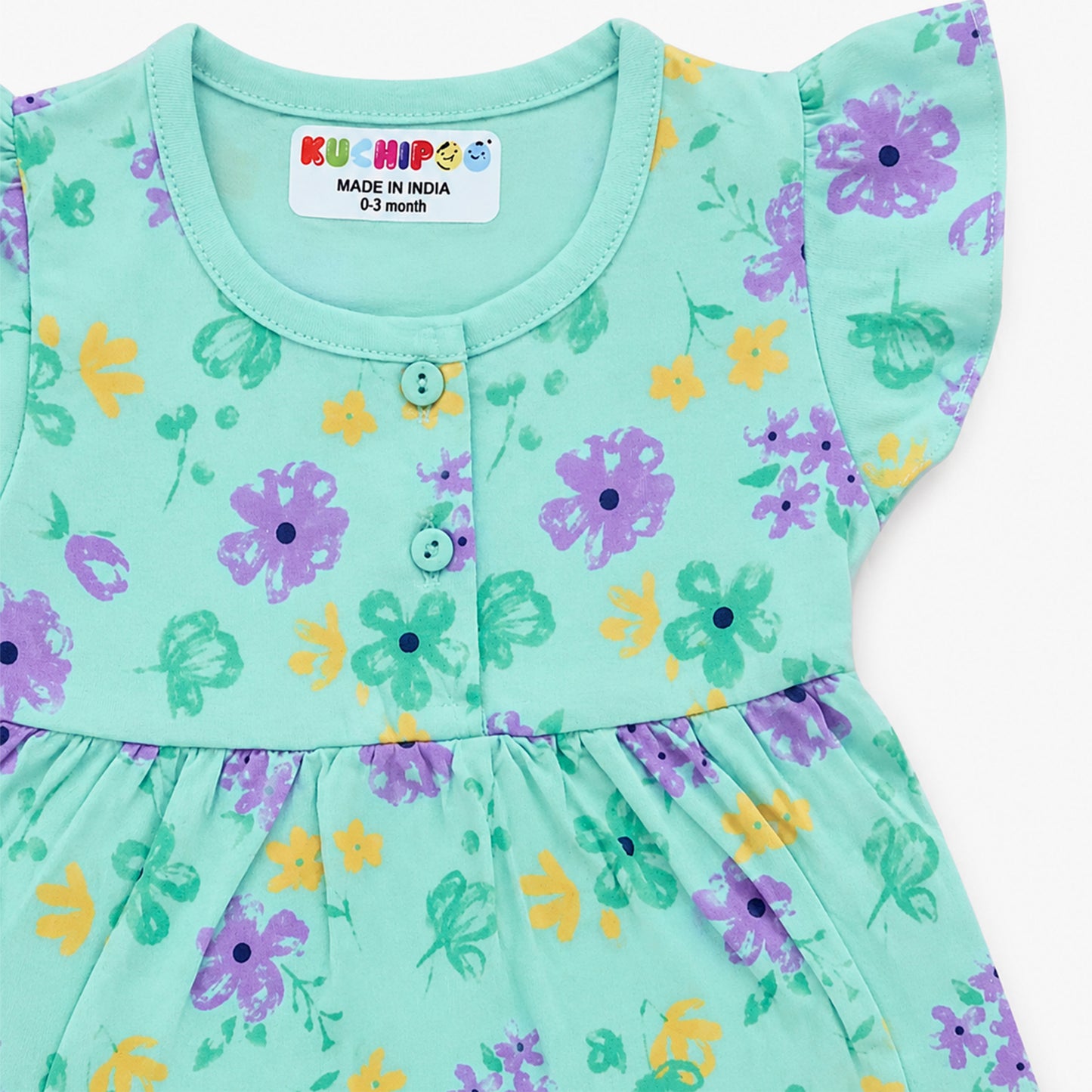 Kuchipoo Baby Girls 100% Cotton Frock - Pack of 3