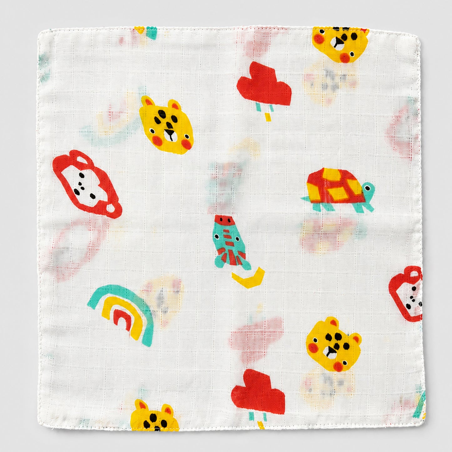 Kuchipoo 100% Muslin Double Layer Cotton Face Towels for Newborn Baby Extra Soft Hankies Reusable Napkins for Infants Toddlers/Kids (Pack of 10)