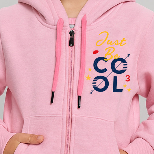 Kuchipoo Girls Zipper Hoodie with Front Pocket