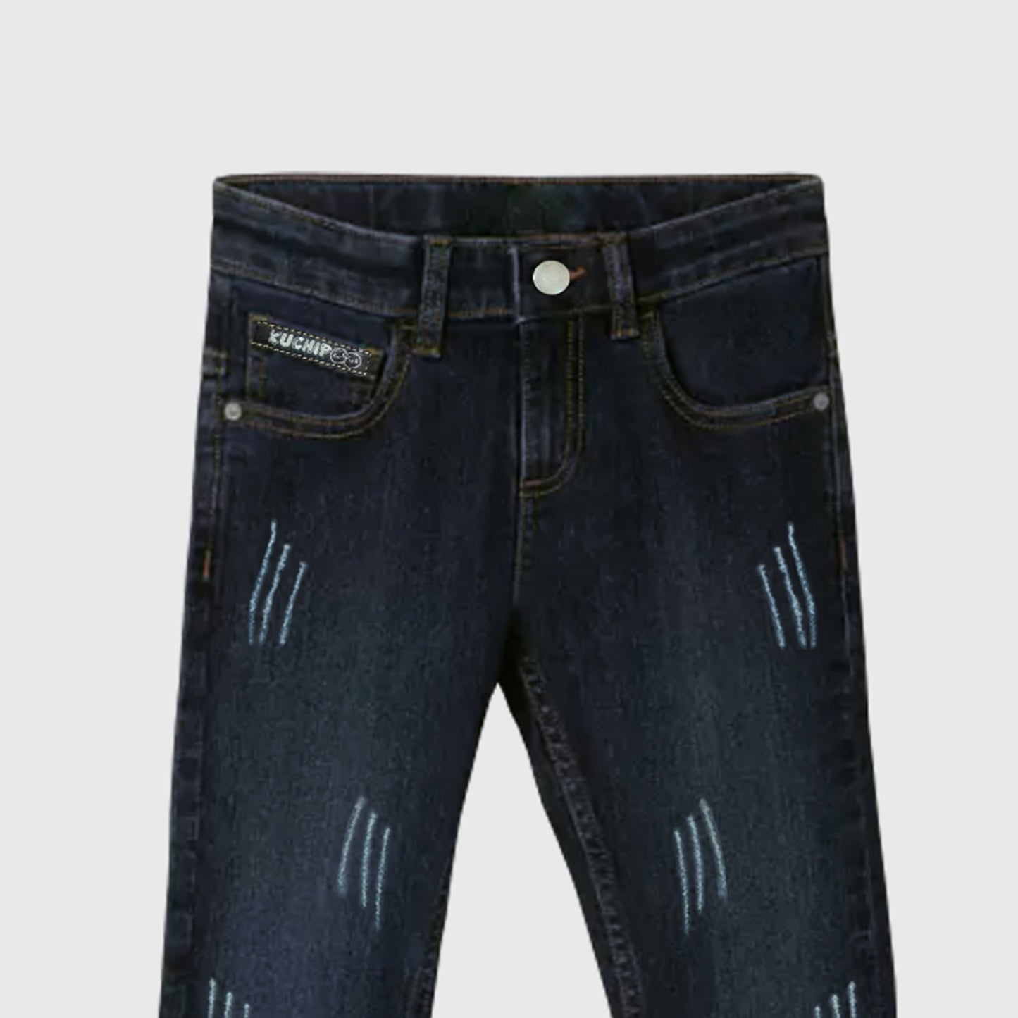 Kuchipoo Boys and Girls Regular Fit Denim Jeans