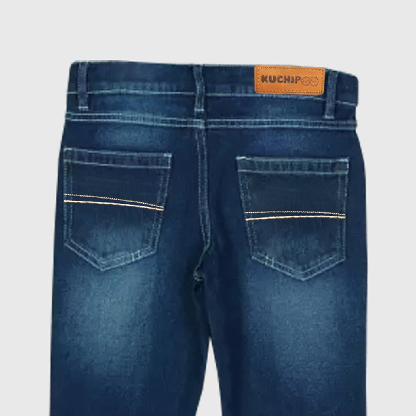 Kuchipoo Boys and Girls Regular Fit Denim Jeans