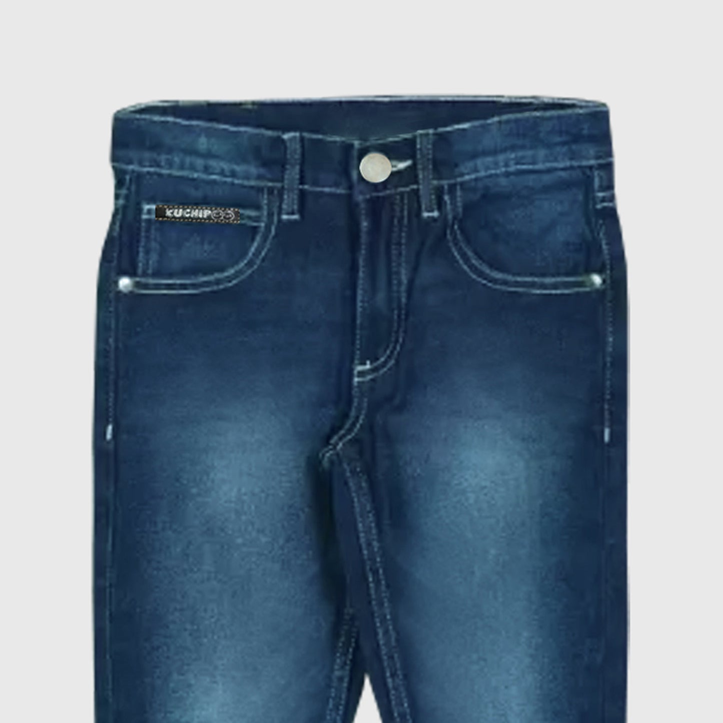 Kuchipoo Boys and Girls Regular Fit Denim Jeans