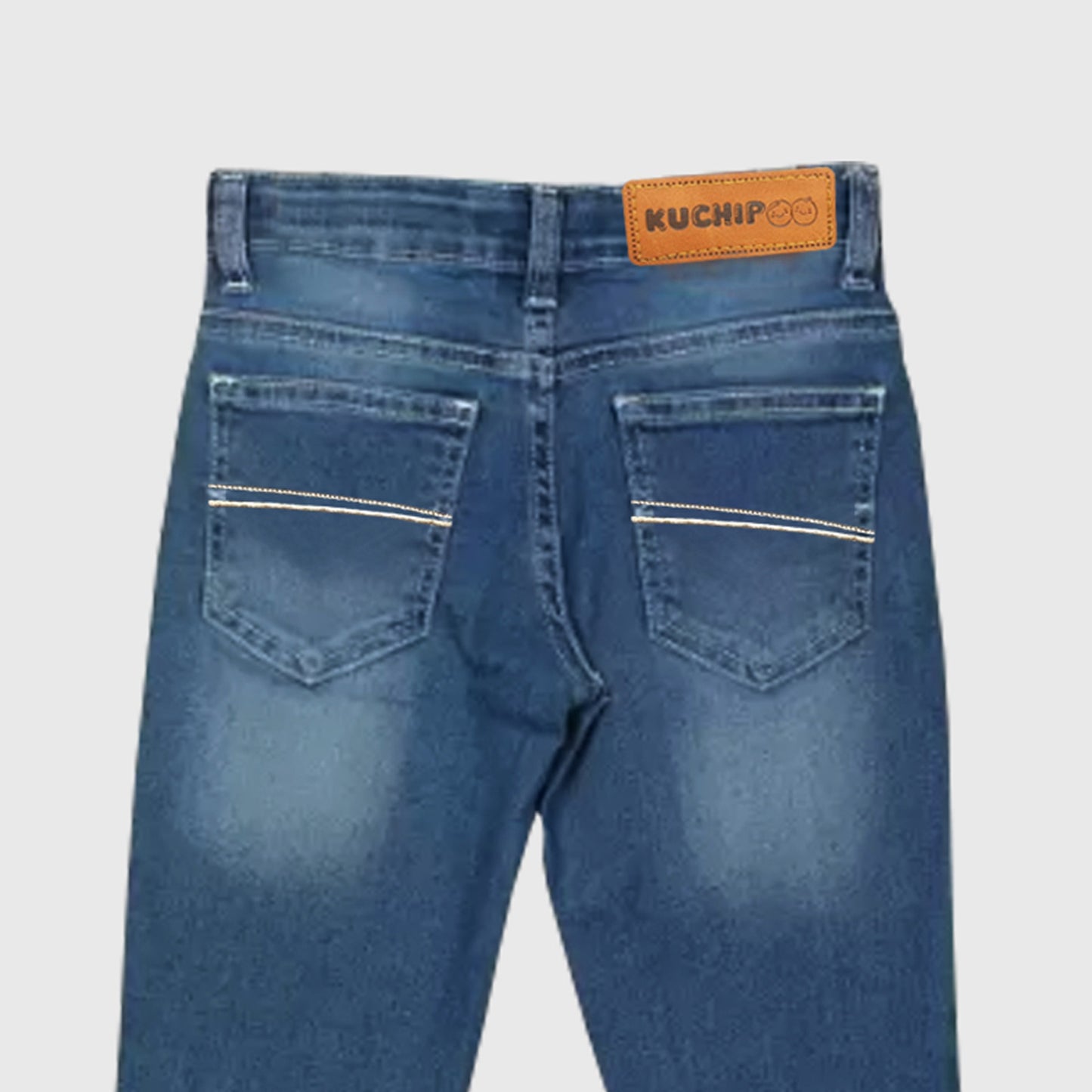 Kuchipoo Boys and Girls Regular Fit Denim Jeans