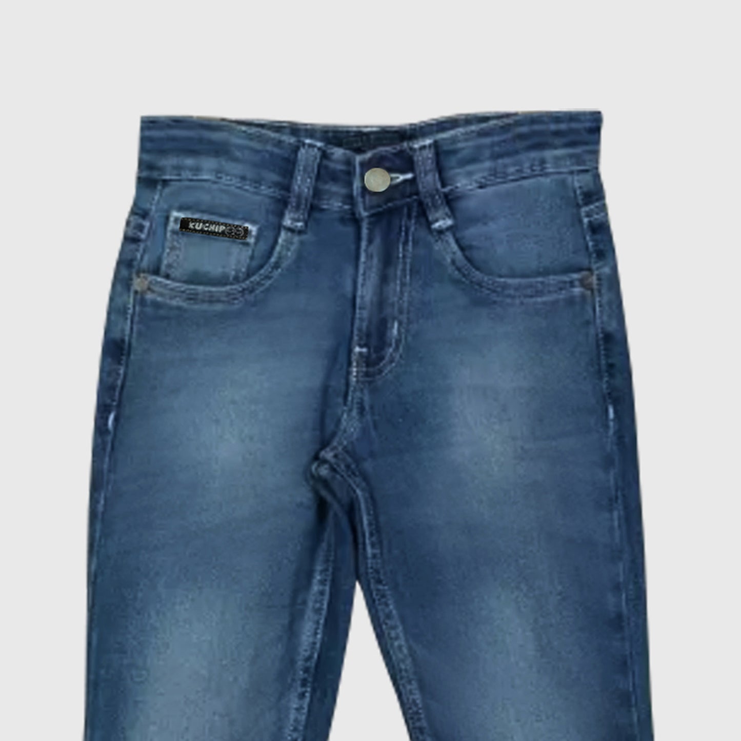 Kuchipoo Boys and Girls Regular Fit Denim Jeans