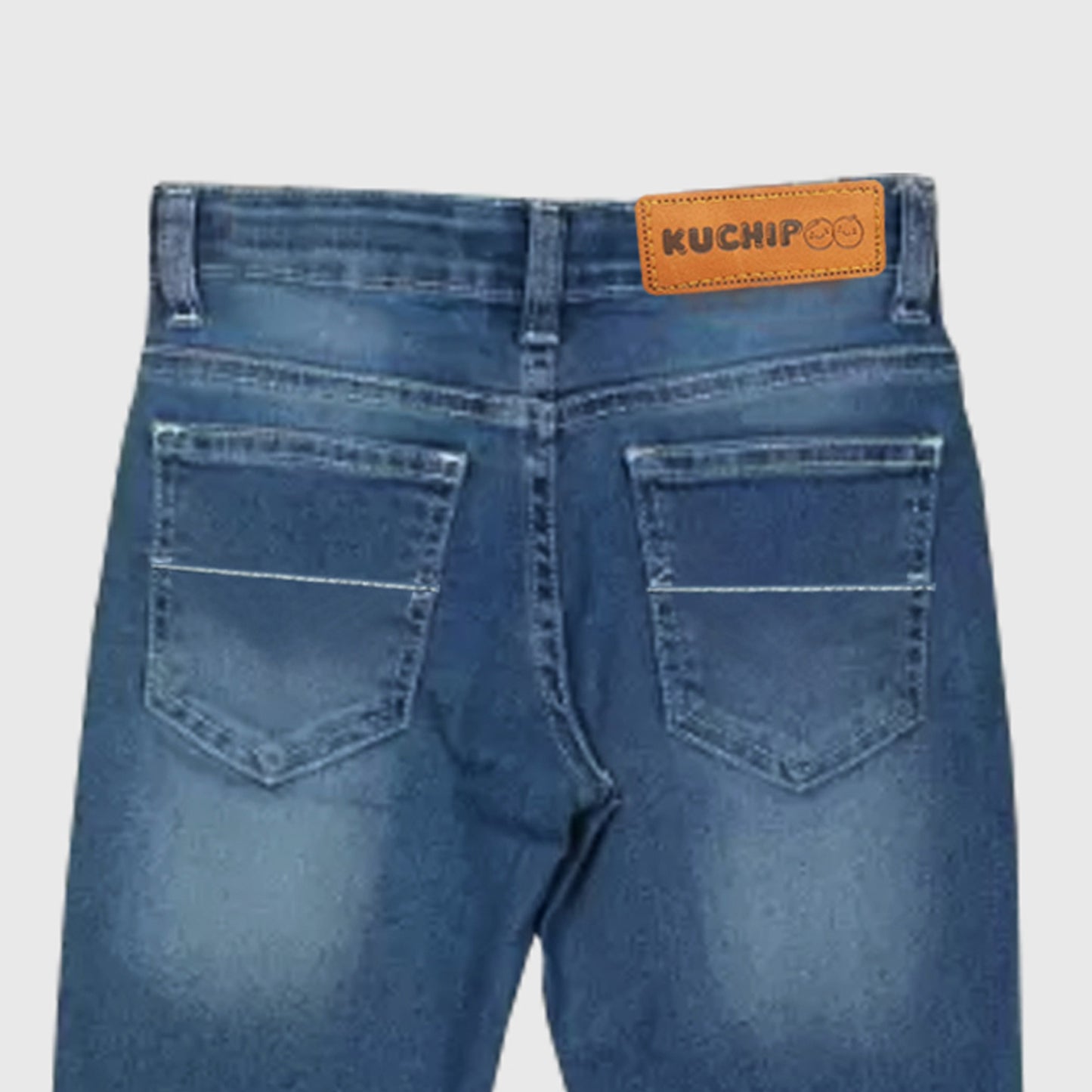 Kuchipoo Boys and Girls Regular Fit Denim Jeans
