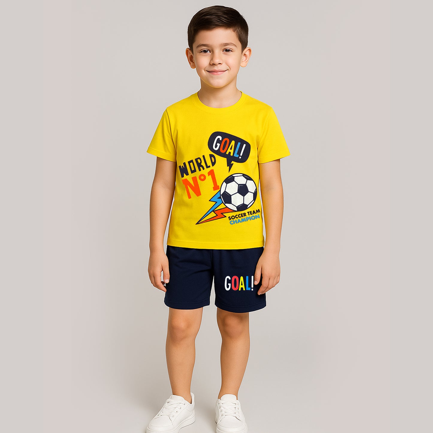 KUCHIPOO BOYS HALF SLEEVES T-SHIRTS AND SHORTS SET