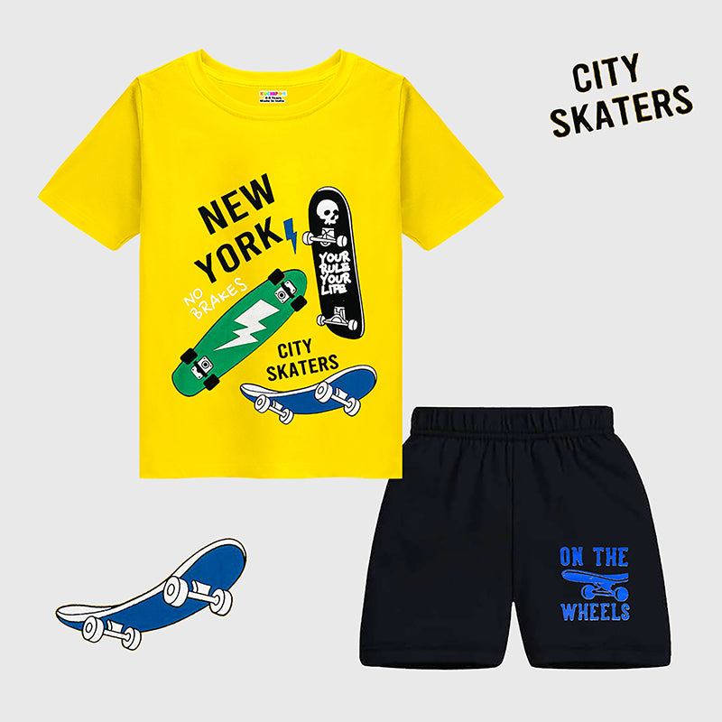 KUCHIPOO BOYS HALF SLEEVES T-SHIRTS AND SHORTS SET