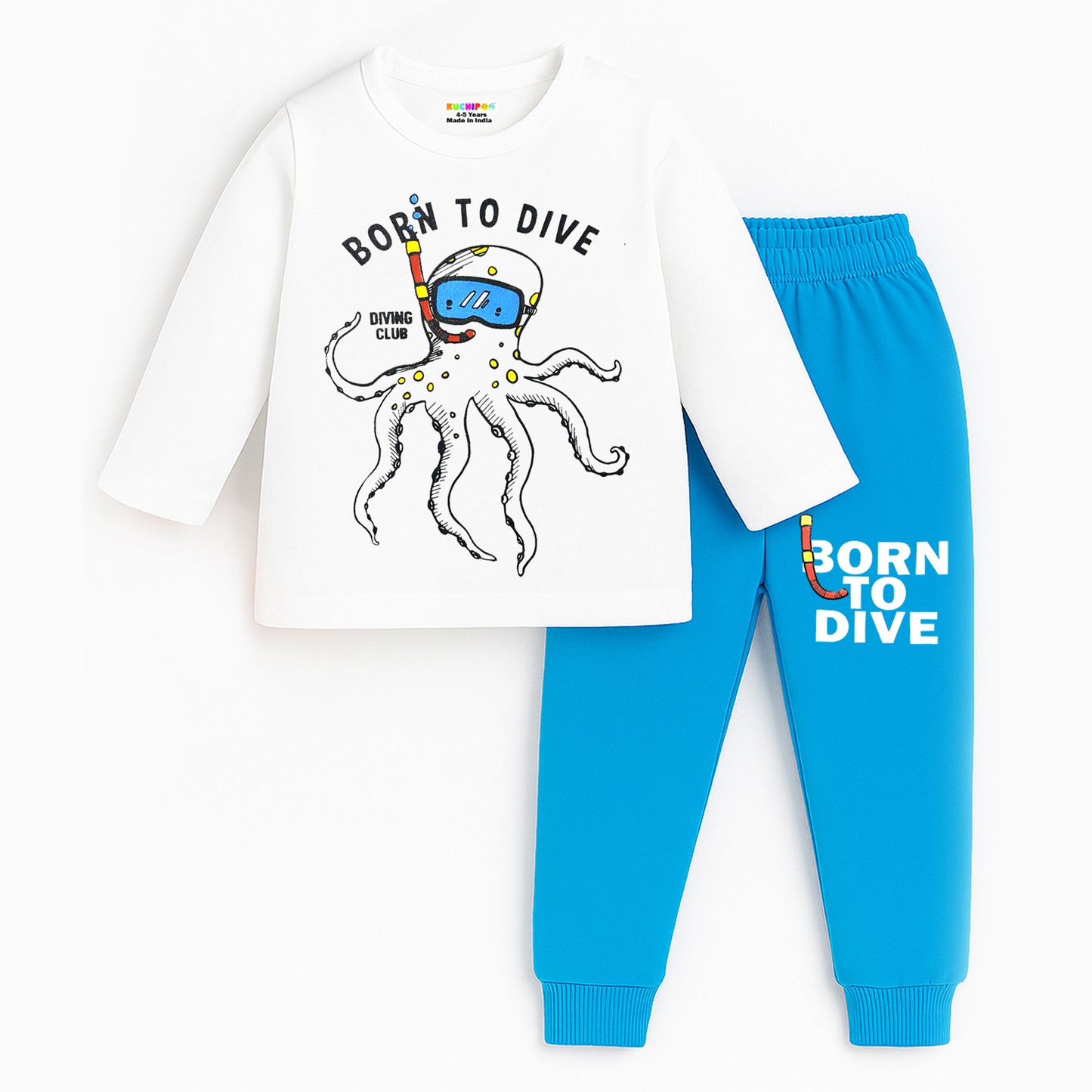 KUCHIPOO Baby Boys T-Shirts and Pyjamas Set