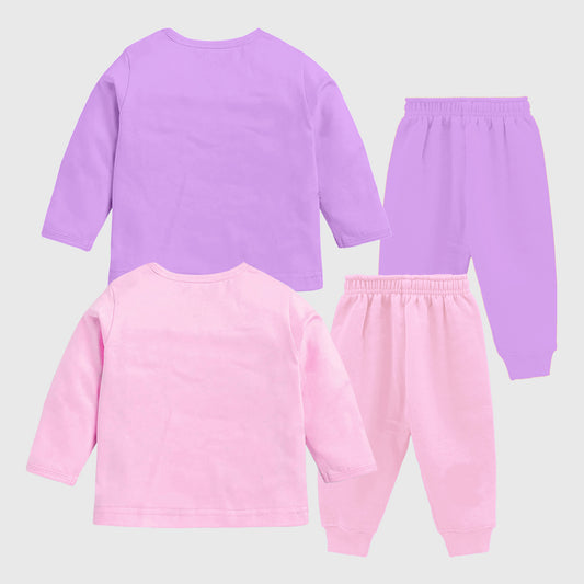 KUCHIPOO Baby GirlsT-Shirts and Pyjamas Set