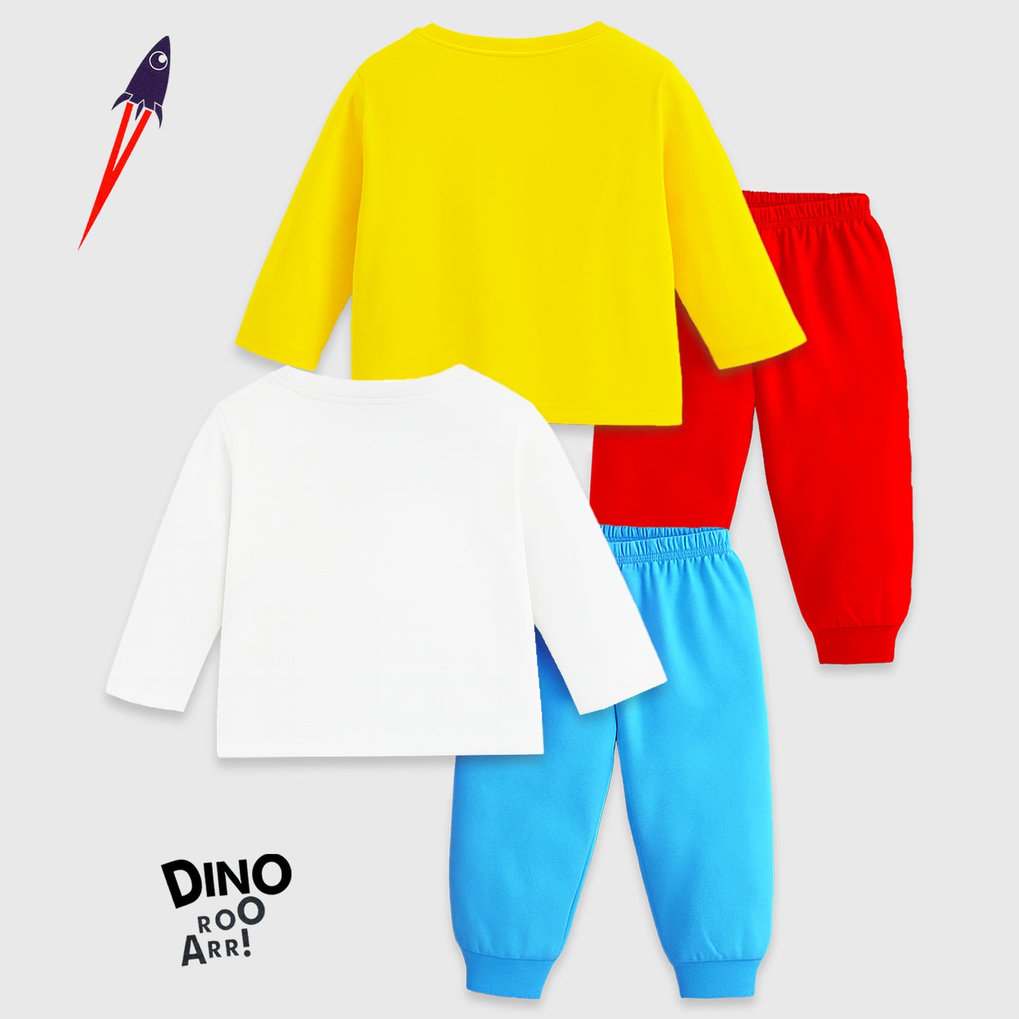 Kuchipoo Boys Regular Fit T-Shirts and Pyjamas Set