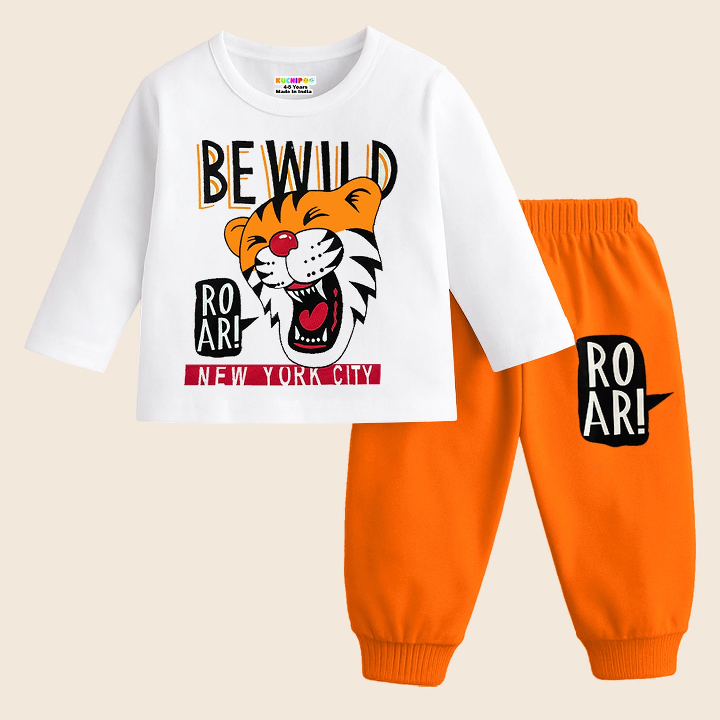 Kuchipoo Boys Regular Fit T-Shirts and Pyjamas Set