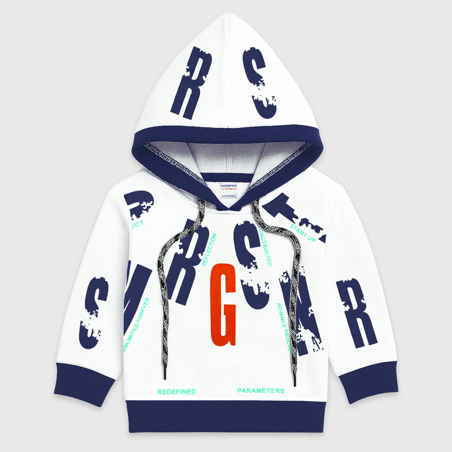 Kuchipoo 100% Cotton Boys Winterwear Hoodie and Trackpant Set