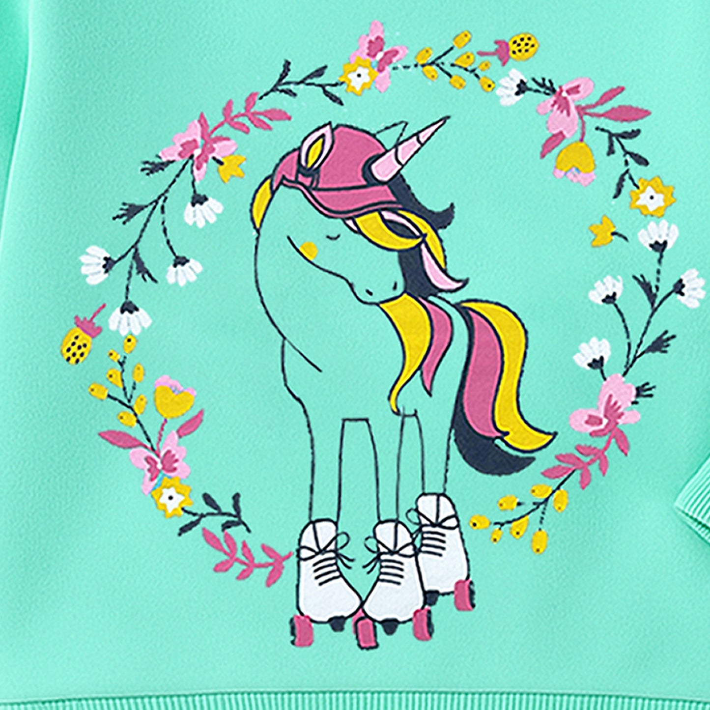 Kuchipoo 100% Cotton Girls Winterwear Sweatshirt and Trackpant Set