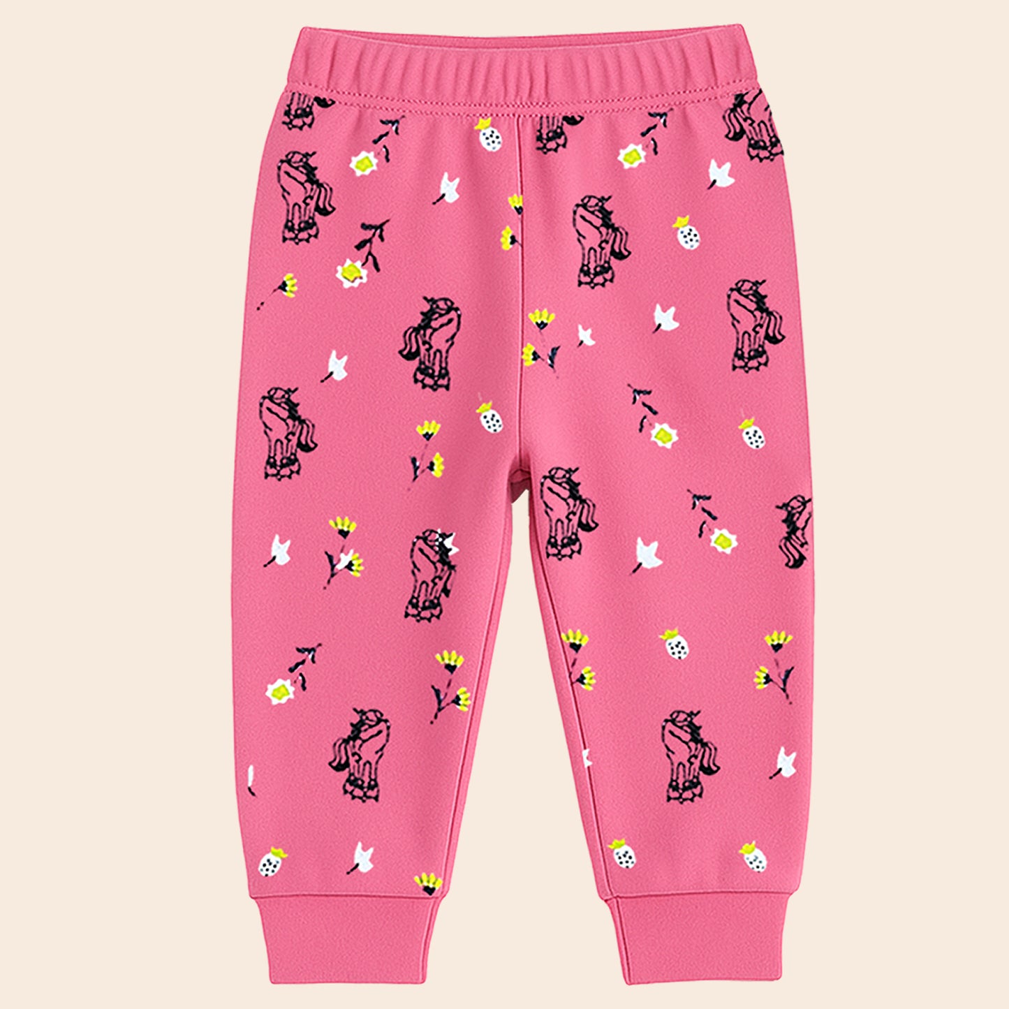 Kuchipoo 100% Cotton Girls Winterwear Sweatshirt and Trackpant Set