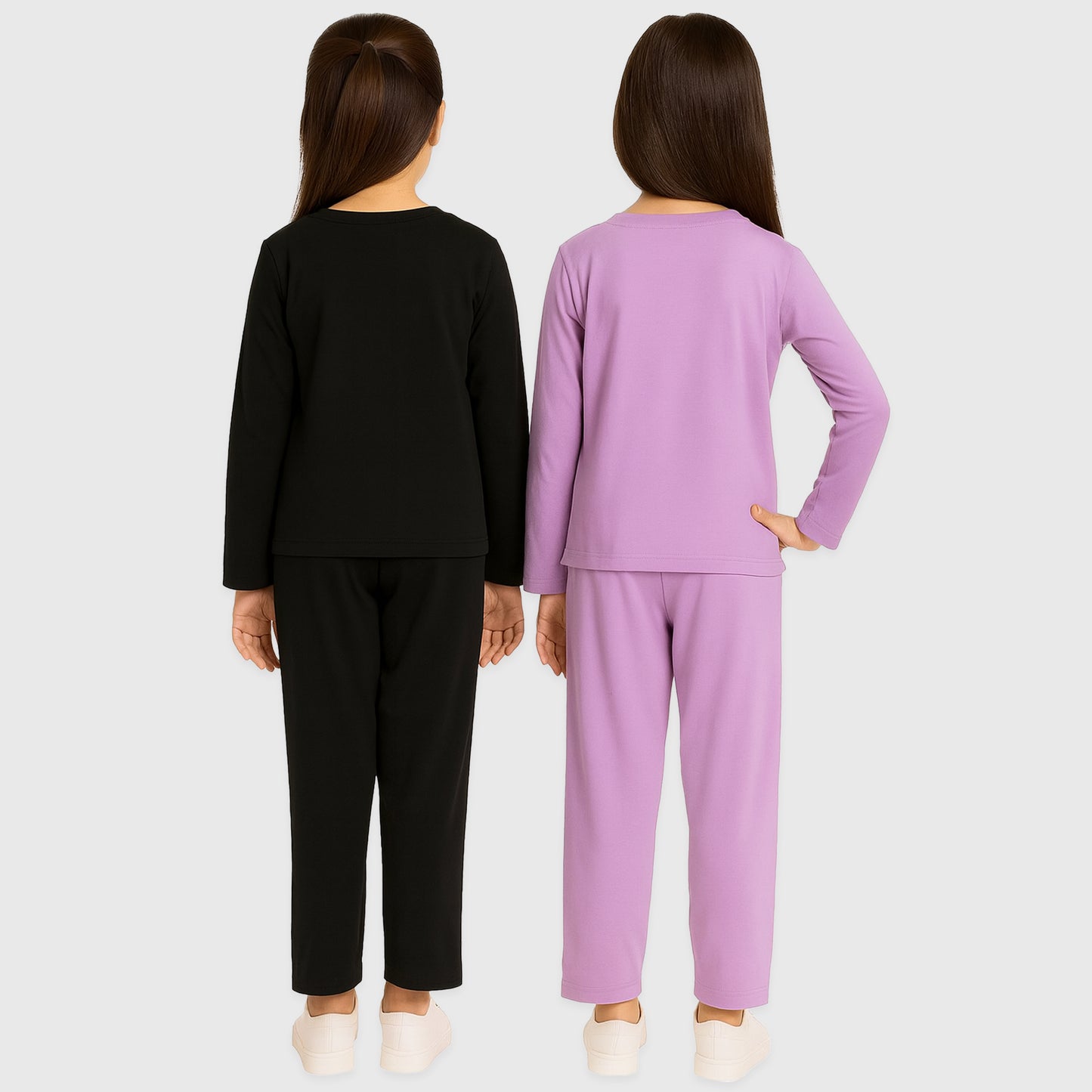 Kuchipoo Girls Regular Fit Cotton T-Shirts and Pyjamas Clothing Set