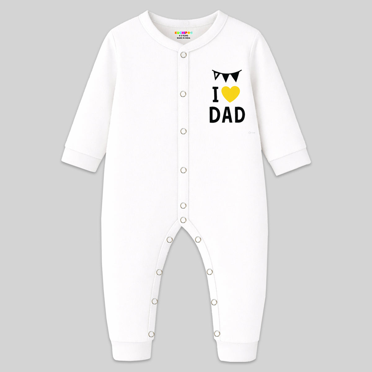 Kuchipoo 100% Cotton Baby Boy & Baby Girl Full Bodysuit Romper | Soft & Breathable Infant Clothing | Long Sleeve, Crew Neck, Snap Button Closure | Pack of 3