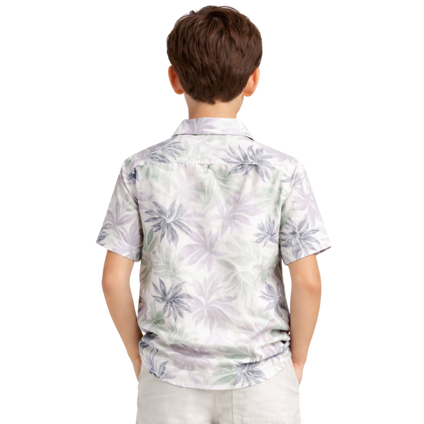 Kuchipoo Boys 100% Rayon Printed Collar Shirt | Half Sleeve Casual Shirt | Stylish Summer Wear for Boys