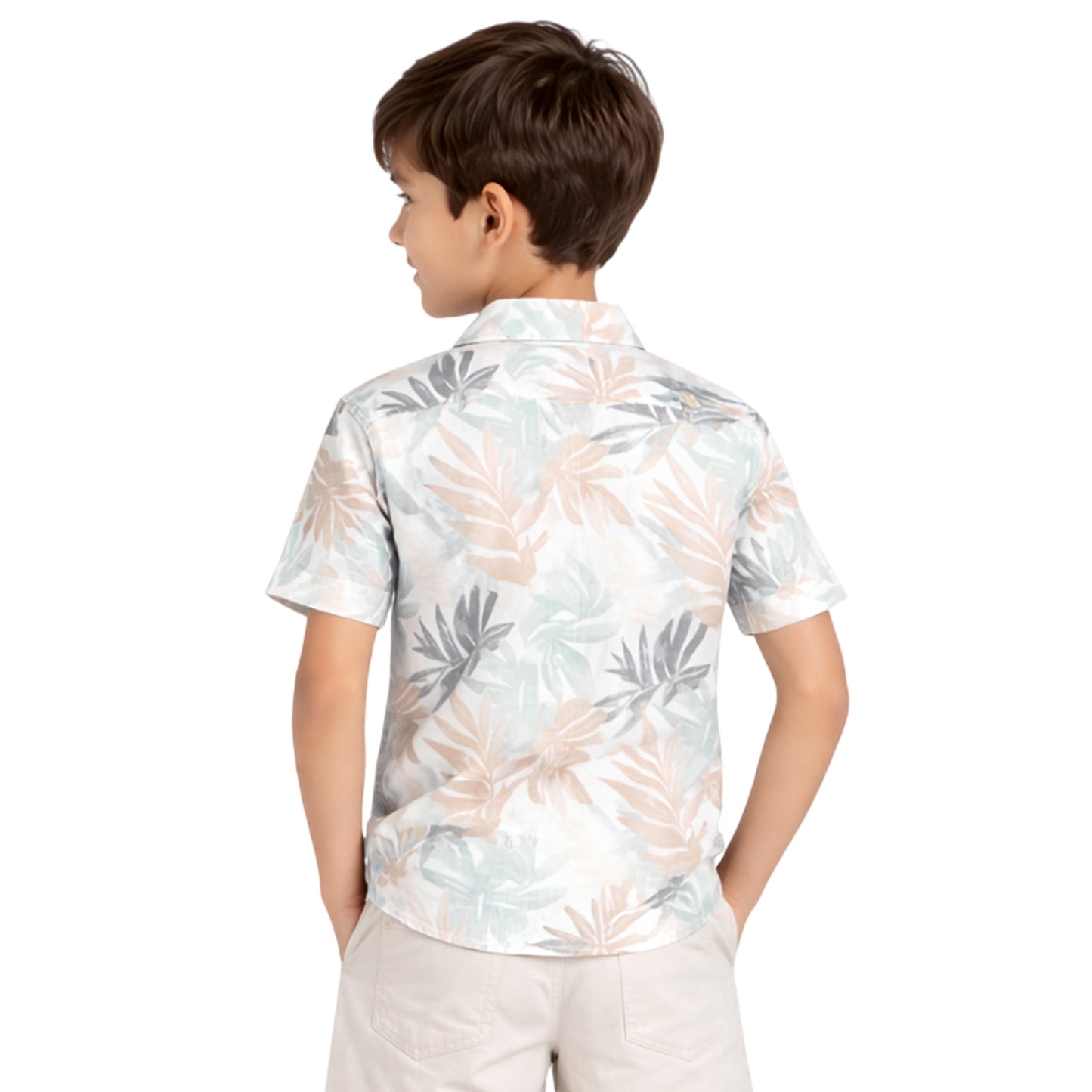 Kuchipoo Boys 100% Rayon Printed Collar Shirt | Half Sleeve Casual Shirt | Stylish Summer Wear for Boys