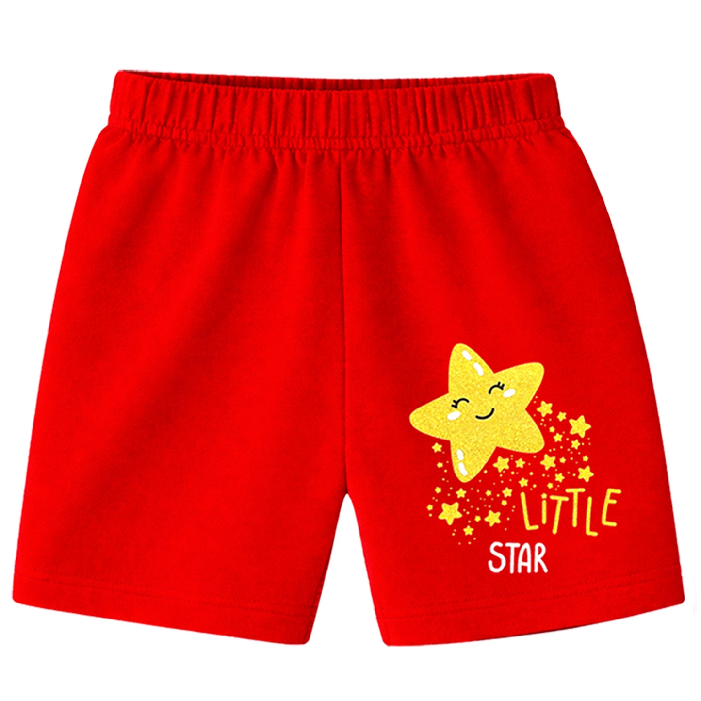 Kuchipoo Girls Cotton Printed Shorts | Elastic Waist | Summer Wear Shorts for Girls | Pack of 5