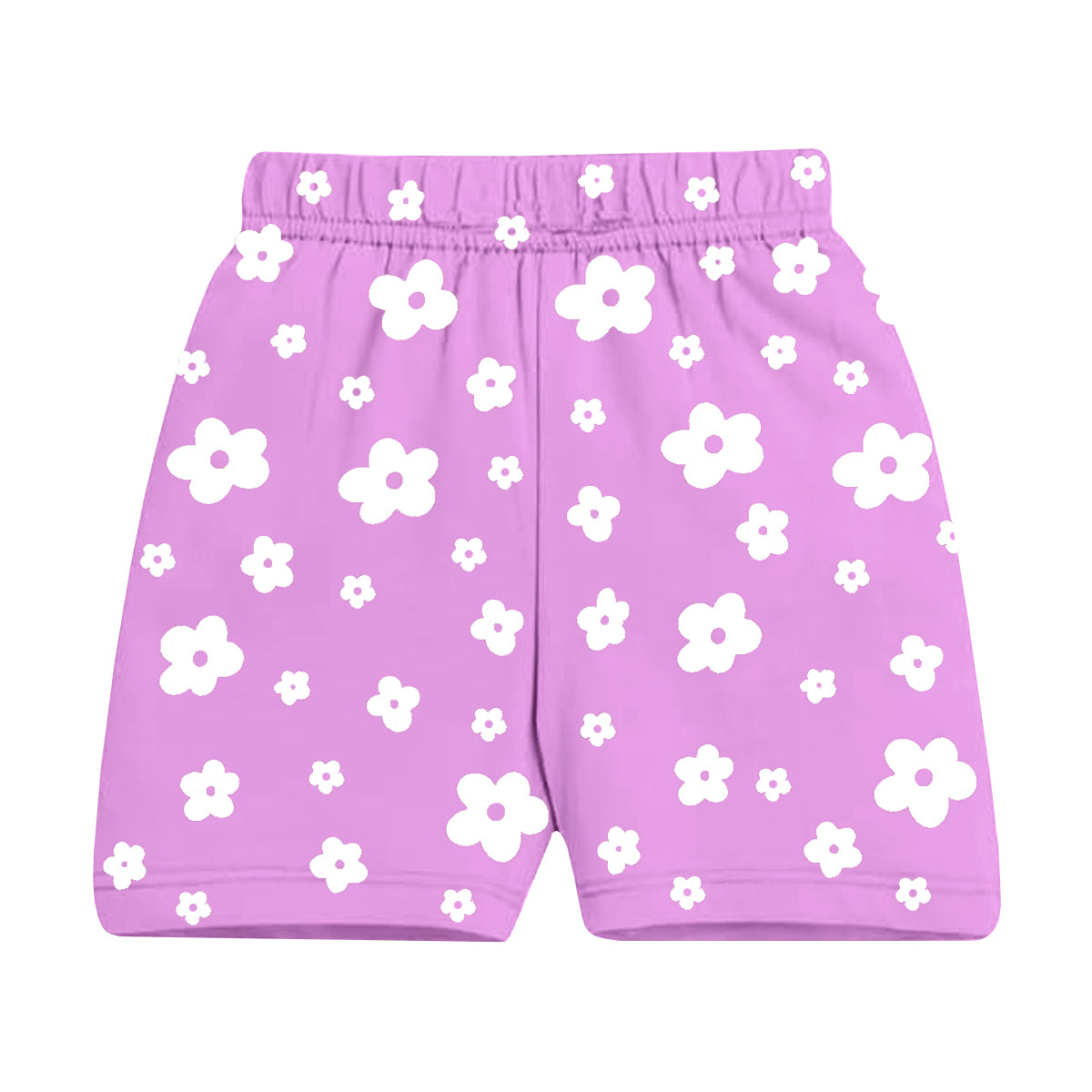 Kuchipoo Girls Cotton All Over Printed Shorts | Soft Elastic Waist Casual, Playwear & Nightwear Shorts | Bright Multicolor Graphic Prints - Pack of 8