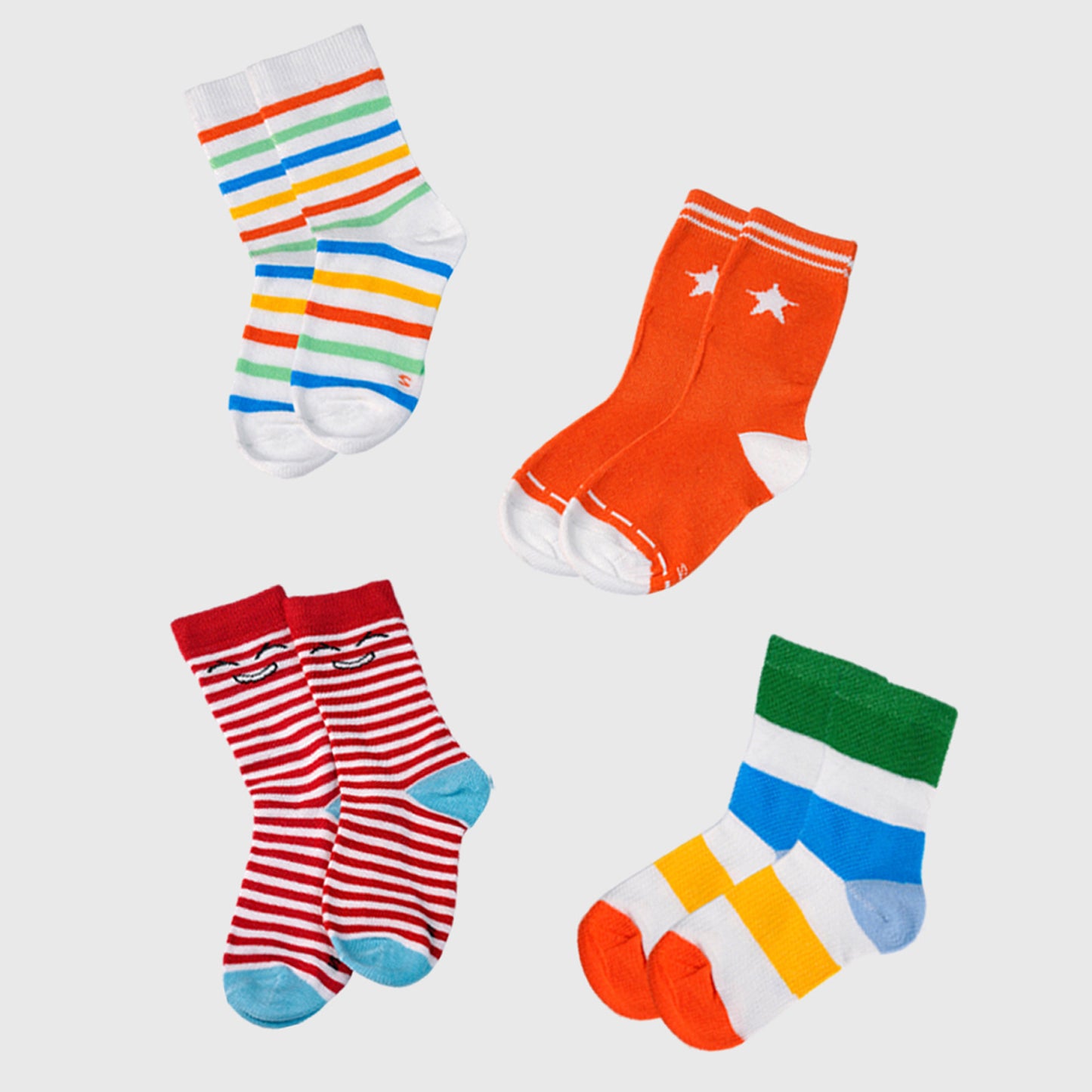 Kuchipoo Kids 100% Cotton Socks - Pack of 12