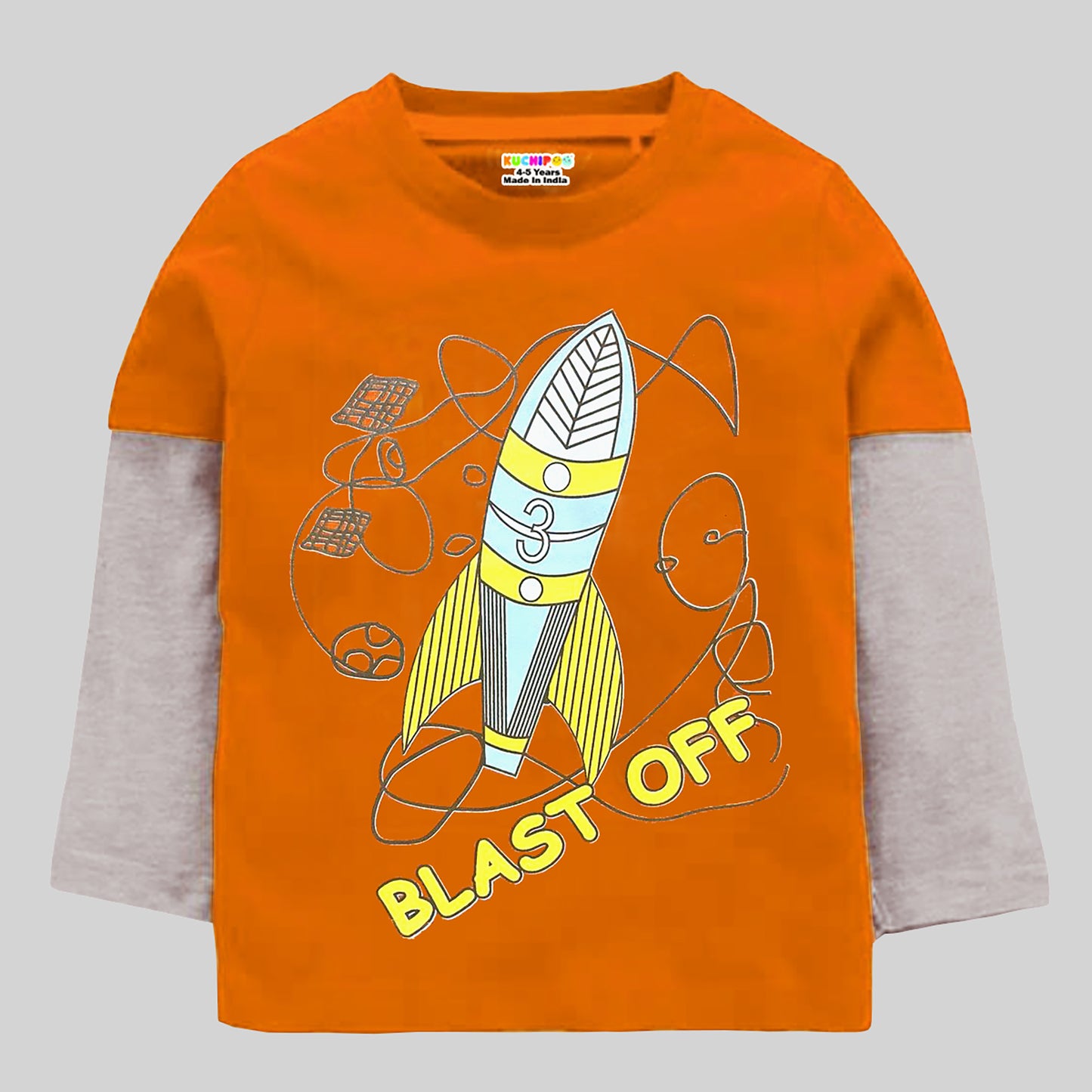 KUCHIPOO Boys Full Sleeves T-Shirts