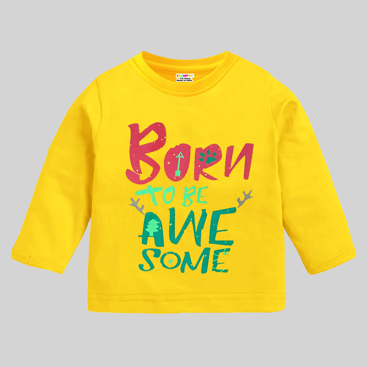 KUCHIPOO Baby Boys and Baby Girls Full Sleeves T-Shirts