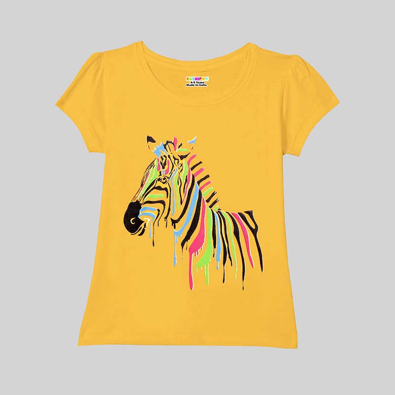 KUCHIPOO Girls Half Sleeves T-Shirts