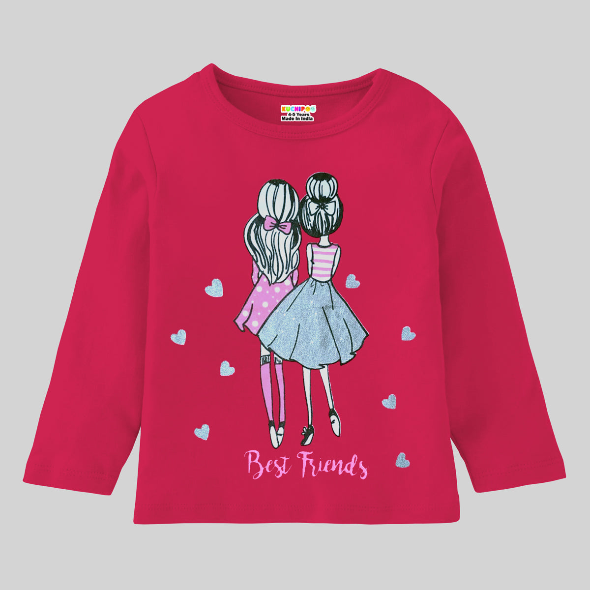 KUCHIPOO Girls Full Sleeves T-Shirts