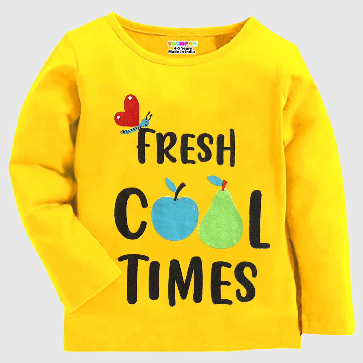 KUCHIPOO Girls Full Sleeves T-Shirts